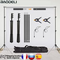 Soporte de fondo para estudio de fotografía y vídeo, soporte de fondo, Kit de sistema de soporte de fondo, Kit de luz de marco de estante de paisaje de estudio de fotografía