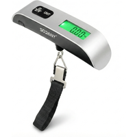 SODANY Báscula Digital Equipaje 50kg - Pesa Maletas Viaje Portátil con Pantalla LCD, Balanza de Alta Precisión con Cinta