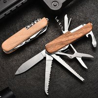 Sacacorchos de madera personalizados abridor de vino cuchillo suizo herramienta multifuncional portátil regalo de boda para padrino de boda