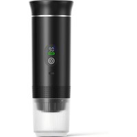 Cafetera eléctrica portátil inalámbrica para coche y camping, con depósito de agua de 80 ml, pantalla digital, 3 en 1, para cápsulas de café en polvo y viajes.