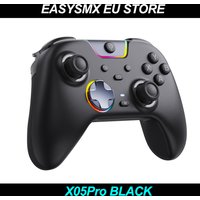 Control Inalámbrico EasySMX X05Pro 2.4G/Bluetooth para PC/Switch/Teléfono/Steam, Turbo, RGB y Vibración Personalizada, Joysticks con Efecto Hall