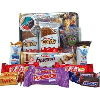 Happy Bandeja Chocolates Kinder & Mini Chocolatinas. +10 Unid. El Regalo Perfecto para una Celebracion TOP. Kinder Card, Kinder Happy Hippo, Kinder Bueno, Twix, Kit Kat, Snickers. [IAMI]