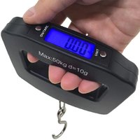 Báscula Digital para Equipaje de 50 kg/10 g, Báscula Electrónica Portátil para Maletas de Viaje con Retroiluminación, Báscula Colgante Electrónica de Viaje