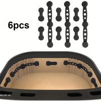 6 piezas/2 juegos de hebillas magnéticas de silicona para freidora de aire - Clips antiadherentes, cierres magnéticos, compatibles con freidoras de aire/hornos