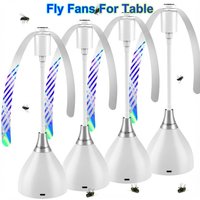 Ventiladores Antimosquitos para Mesas, Ventilador Repelente de Moscas con Aspas Suaves, Alimentación USB o por Baterías, Silencioso y Portátil, para Picnic, Barbacoa y Fiestas