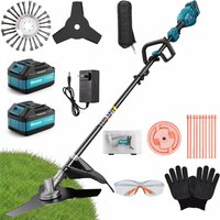 Cortacésped inalámbrico con motor sin escobillas, 2 baterías y 3 cuchillas de corte: seguro, ligero y versátil para su jardín