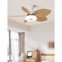 Ventiladores de Techo LED de Arte Minimalista Moderno con Diseño de Hoja de Palma y Viento Fuerte, Lámparas Creativas para Decoración de Restaurantes y Hogares, Lámparas de Araña