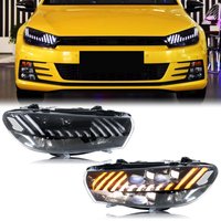 Faros Delanteros LED para Volkswagen VW Scirocco 3 TSI TDI R 2009-2017, Proyectores DRL, Luces Delanteras con Intermitentes Secuenciales