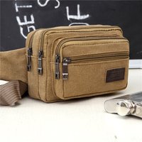 Riñonera de lona para deportes al aire libre, riñonera multifuncional para hombre, bolsas duraderas de alta capacidad, monedero para teléfono portátil
