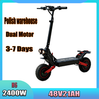 Patinetes Eléctricos FREEBOY H6 E, 2400W, Motor Dual, Batería de 48V21Ah, Freno Hidráulico Dual, Patinetes Plegables, Neumáticos Todoterreno de 11 Pulgadas