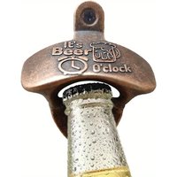 Abrebotellas con reloj redondo de cerveza, abridor de cerveza Retro Vintage montado en la pared con tornillos, decoración de Bar para barbacoa, utensilios de cocina, herramientas DIY, 1 ud.