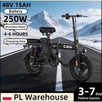Bicicleta eléctrica para adultos UPlee GE5 de 250W 48V 15AH con batería extraíble, bicicleta eléctrica plegable de 14 pulgadas con múltiples amortiguadores.