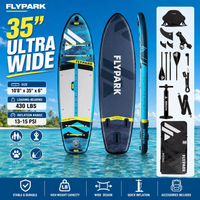 Tabla de Paddle Surf Inflable SUP para Exteriores, 325 * 89 * 15cm, Diseño Ultra Ancho, Ideal para Viajes Familiares, Yoga Acuático, Pesca y Actividades de Ocio. Viene con un juego completo de