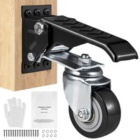 SucceBuy 165 lbs 2,5" Juego de 4 ruedas para banco de trabajo Rueda reductor retráctil montada lateral 360 °   Giratorio para equipos de mesas