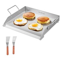 SucceBuy-plancha de acero inoxidable, placa Rectangular superior plana, plancha superior, sartén, parrilla de Gas, plancha para barbacoa, utensilios de cocina portátiles