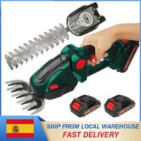 Cortadora de césped y setos inalámbrica 2 en 1, con cuchilla de doble cara de 8.8 pulgadas, tijeras de jardín a batería, cortadora de setos eléctrica de 21 V, adaptable, kit de recortadora, para