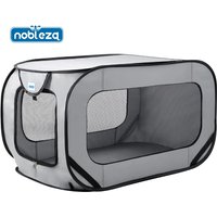 Nobleza Jaula Portátil para Perros Gatos en el Coche, Parque Plegable para Perros, Parque para Mascotas de Tela Oxford Impermeable Bañado en Plata 210D, 93*54*54 cm