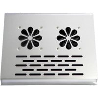 Disipador de metalico con 2 Ventiladores para Portátil，Base de enfriamiento del cojín del refrigerador del ordenador portátil con el soporte de 2 fans USB para los ordenadores portátiles 15 pulgadas o