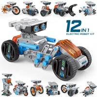 Kit de Construcción de Robots STEM 12 en 1, Juguetes de Ingeniería DIY, Set de Construcción, Experimento Científico Educativo, Regalo para Niños y Adolescentes