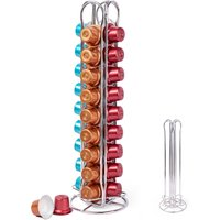 C.A | Portacápsulas Nespresso ☕ | Acero Inoxidable | 20–40 Cápsulas | Organizador de Café para Mesa y Oficina