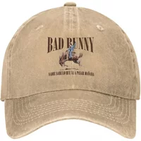 2024 Tour Bad Bunny Nadie Sabe gorras de béisbol Retro desgastado lavado música gorra de sol hombres mujeres al aire libre verano sombreros ajustables gorra