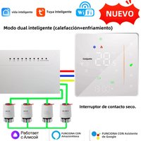 Termostato WiFi inteligente para sistema de calefacción y refrigeración de suelo, Compatible con bomba de calor de caldera de Gas, controlador/actuador de Control HVAC