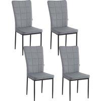 Juego de 4 Sillas de Comedor Modernas, Sillas de Cocina Tapizadas y Acolchadas con Respaldo Alto para Sala de Estar, Restaurante y Hogar