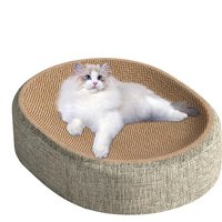 Tablero rascador para gatos 2 en 1, protección de muebles, garra de molienda, juguetes, tejido de Sisal ovalado, nido para gatos resistente al desgaste, accesorios para gatos