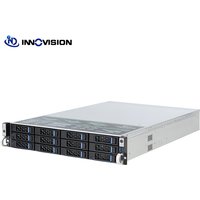 Caja de Servidor en Rack de 2U y 560 mm con 12 Bahías para Discos Duros Intercambiables en Caliente, Soporte Máximo para Placa Base de 12*10.5 Pulgadas, Placa Trasera Opcional de 6G y 12G