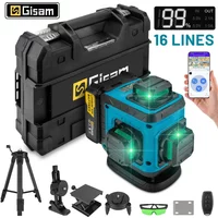 Gami 4D 16 Líneas 360 ° Niveles láser autonivelantes con trípode y maleta herramienta de nivel láser profesional Horizontal y Vertical