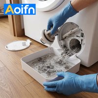 Aoifn Bandeja de Drenaje para Lavadora, Recolector de Agua para Lavadoras de Carga Frontal, Herramienta Protectora de Suelo para Lavandería