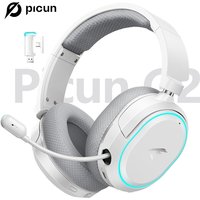 Picun G2 2,4 GHz Bluetooth auriculares inalámbricos para juegos para PC PS4 PS5 interruptor de teléfono 5ms baja latencia 7,1 auriculares con cable envolvente micrófono ENC