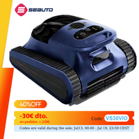Robot Limpiafondos Seauto BLUE, Robot Escalador de Paredes, Limpiador Automático de Piscinas, Apto para Paredes y Suelos de 2000 Pies Cuadrados