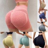 Pantalones cortos deportivos para mujer, novedad, ciclismo, trotar, Fitness, cintura alta, Push Up, pantalones cortos de gimnasio, mallas, ropa de Yoga para mujer