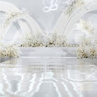 Alfombra Espejada Blanca para Centro de Mesa de Boda, Pasillo de 1m, 1.2m, 1.5m, 2m de Ancho, Ideal para Decoración de Escenarios y Fiestas