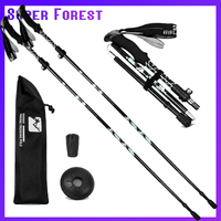 Bastones de trekking telescópicos superligeros, bastones de senderismo portátiles para uso en exteriores, bastones de marcha nórdica, fáciles de plegar, bastones de montaña.