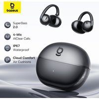 Auriculares Inalámbricos Baseus Bowie MC2 AIR con Clip, Auriculares Bluetooth 6.0, Diseño Abierto, 4 Micrófonos ENC, Auriculares Deportivos