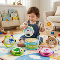 Juguetes de Tambor de Mano para Bebés, Instrumentos Musicales Montessori, Pandereta para Niños Pequeños de 1 a 3 Años, Juguete Musical de Percusión para el Aprendizaje Temprano