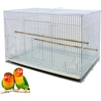 Jaula metal para pájaros grandes con accesorios incluidos comedero bebedero saltador seguro para uso interior exterior