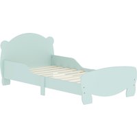 Cama infantil AIYAPLAY de 70x140 cm con barreras de seguridad, temática de osos, para niños y niñas de 3 a 6 años, color verde